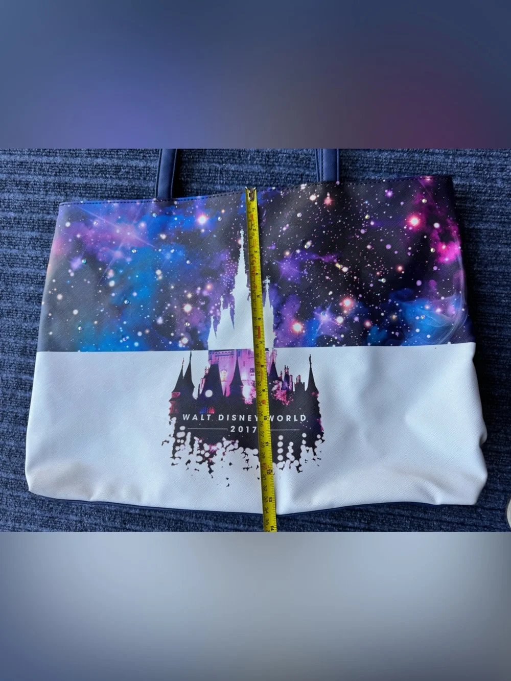 Walt Disney World 2017 Disney‎ Parks Travel Tote Bag Navy White Castle Space NWT